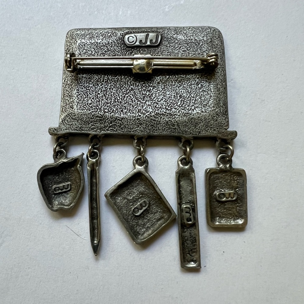 JJ Math Teacher Brooch With Dangling Charms - Picture 4 of 9